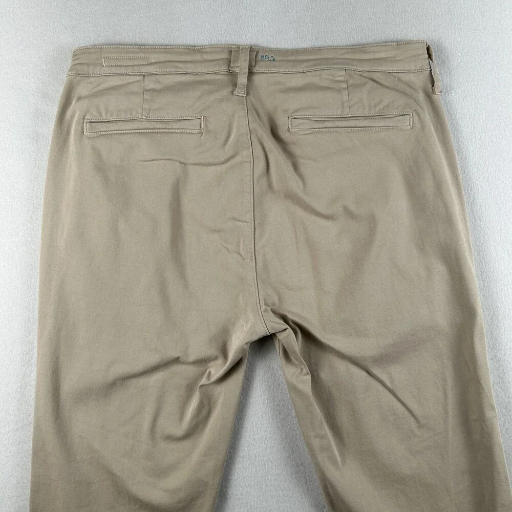 Edwin Pants Mens 34x30 Beige Otis Chino Stretch Canvas Khakis Flat Front USA